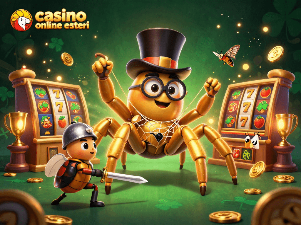 Scopri i casinò online esteri con questa illustrativa scena di gioco avvincente.