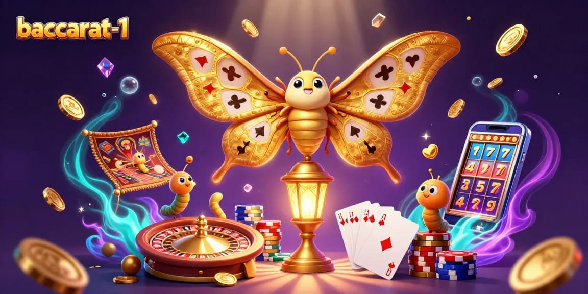 Experience thrilling baccarat gameplay with baccarat-1's vibrant casino scene illustration.