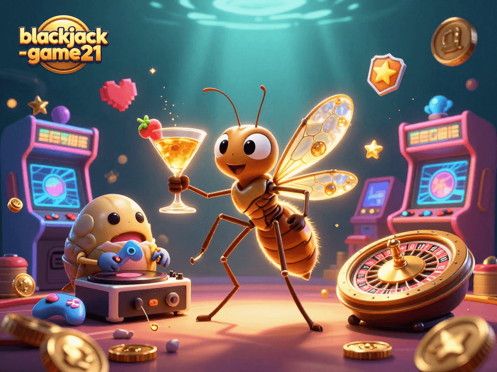 Engage with blackjack-game21 where a 3D mascot, DJ, and roulette wheel enhance the casino experience.