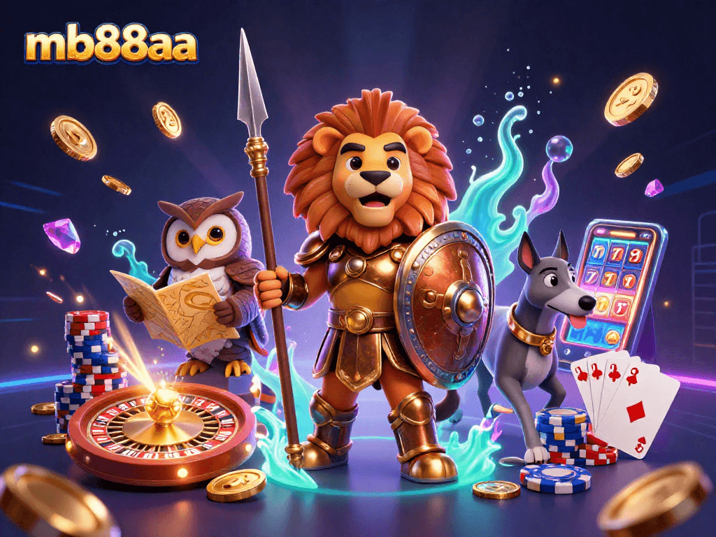 Play thrilling games at mb88aa, featuring dynamic casino elements and exciting characters.