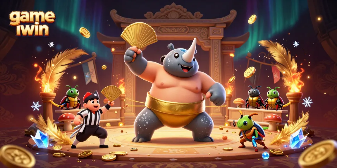 Engage in thrilling gameplay with game iwin as beetle champions clash in a vibrant casino arena.