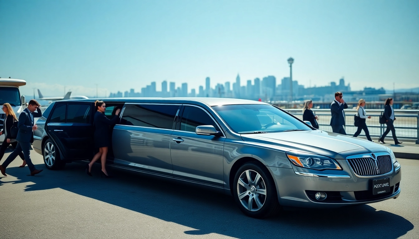 Experience premium airport limo vancouver service with a luxury vehicle at city airport.