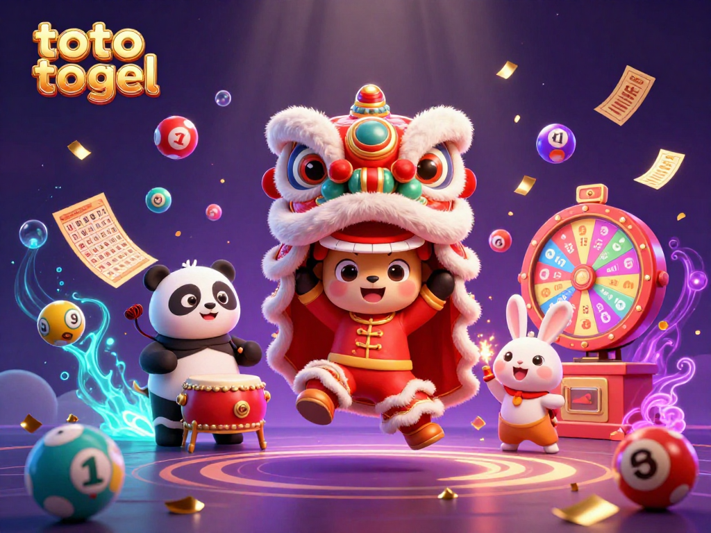 Engage with thrilling toto togel moments featuring vibrant lottery activities and festive characters.
