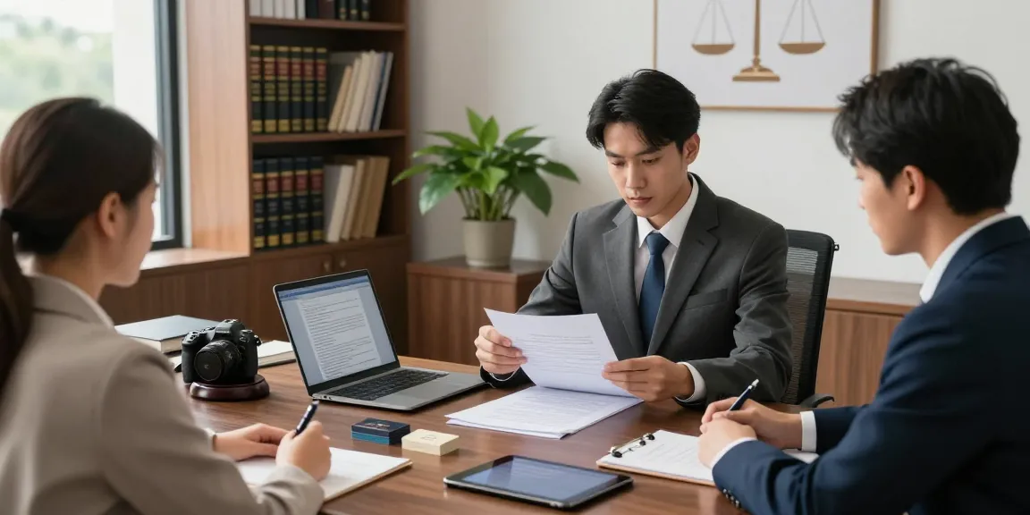 Understanding legal consultations in a modern office with a lawyer and client discussing cases.