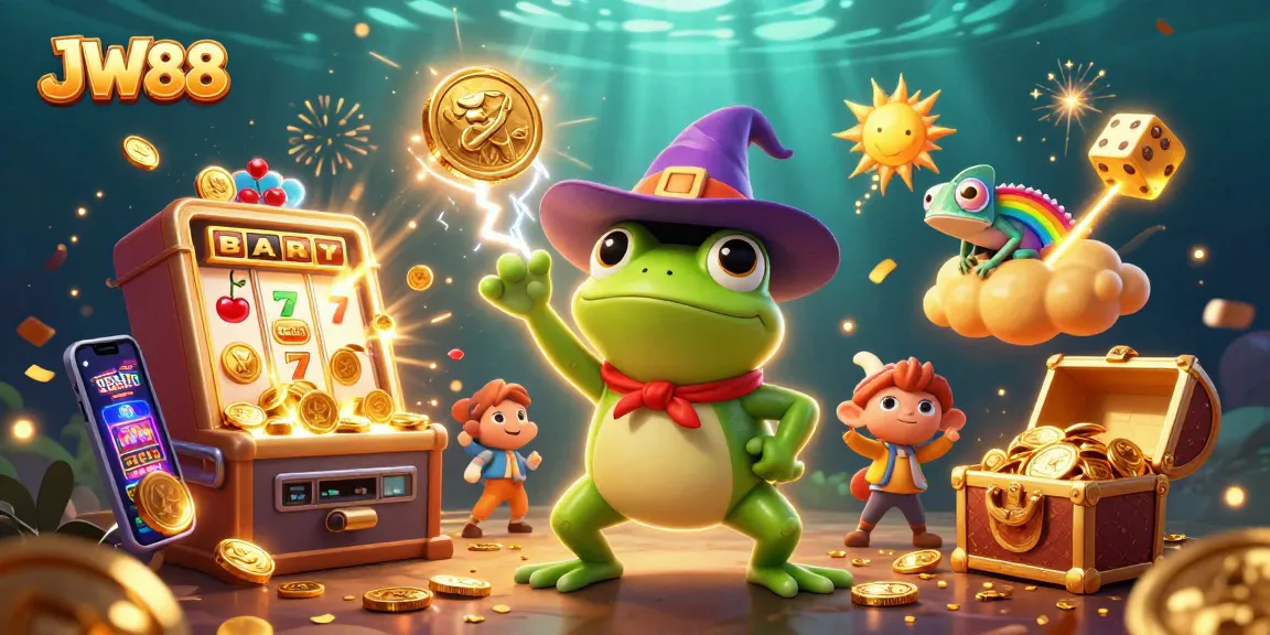 Experience the thrill of JW88 with a vibrant 3D gaming scene sparking excitement and winnings.