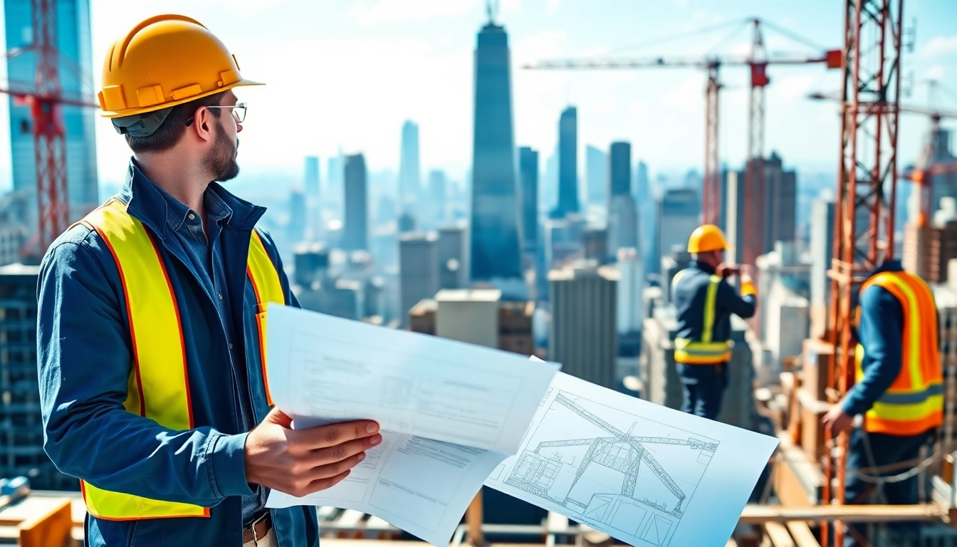 Experienced New York City Construction Manager leading a team at a construction site in Manhattan.