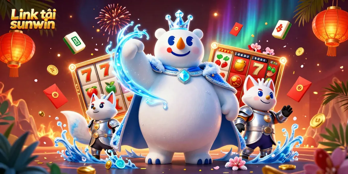 Engage with thrilling games in Link tải sunwin as a vibrant 3D scene unfolds with joyful gaming elements.