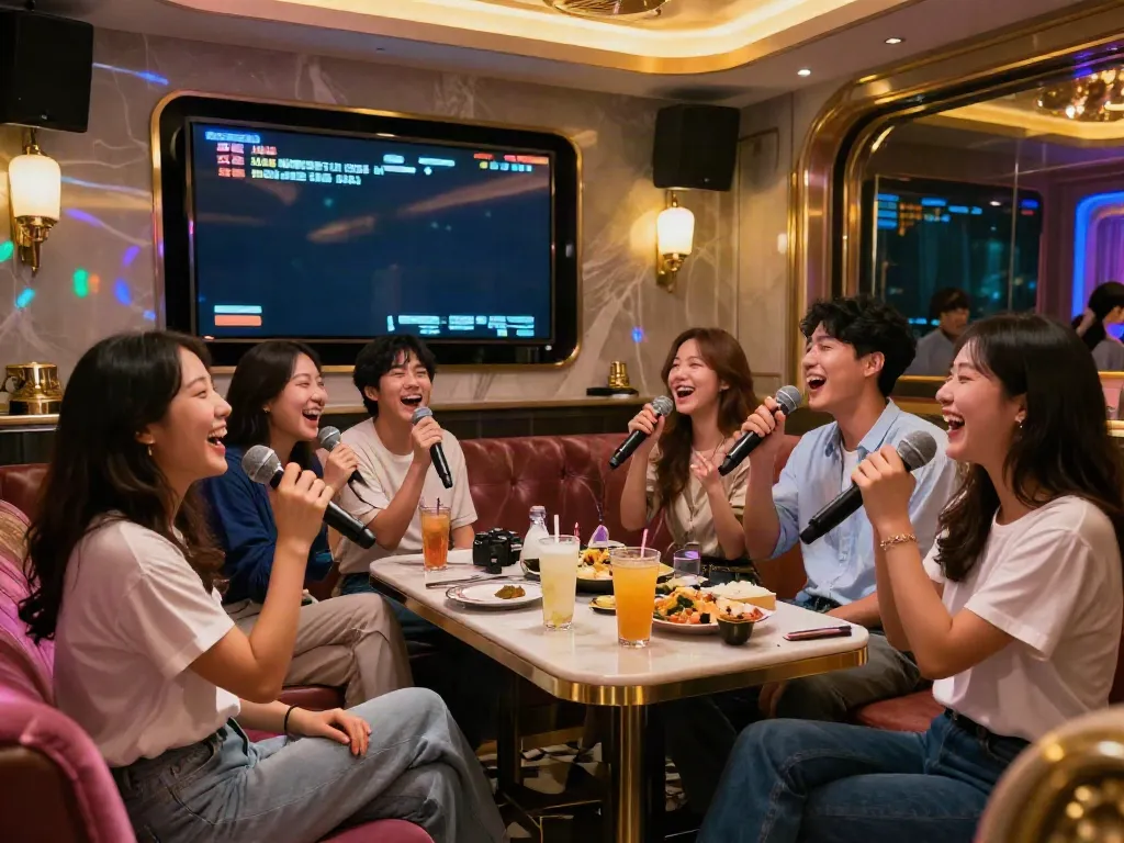 강남 달리는토끼에서 노래를 부르는 친구들의 즐거운 모습