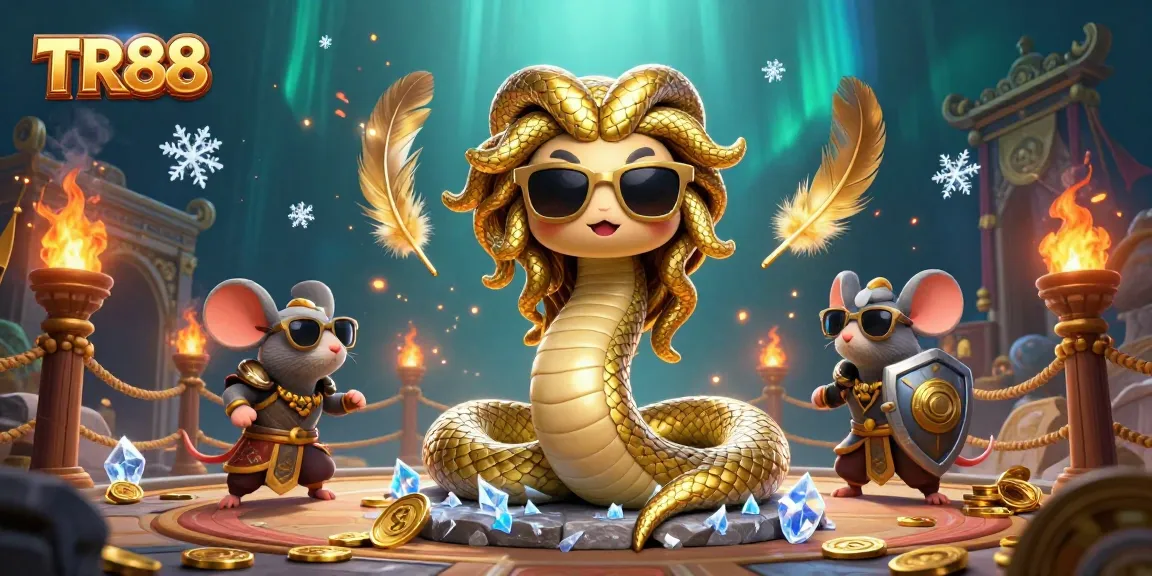 Experience thrilling gameplay at TR88 with Medusa and dynamic casino elements in a vibrant scene.