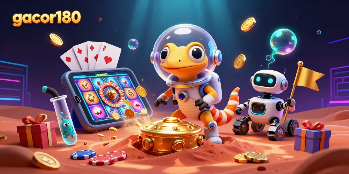 Bermain dengan gacor180, si gekko Mars menemukan kasino emas di pasir merah sambil dikelilingi teknologi perjudian yang menakjubkan.