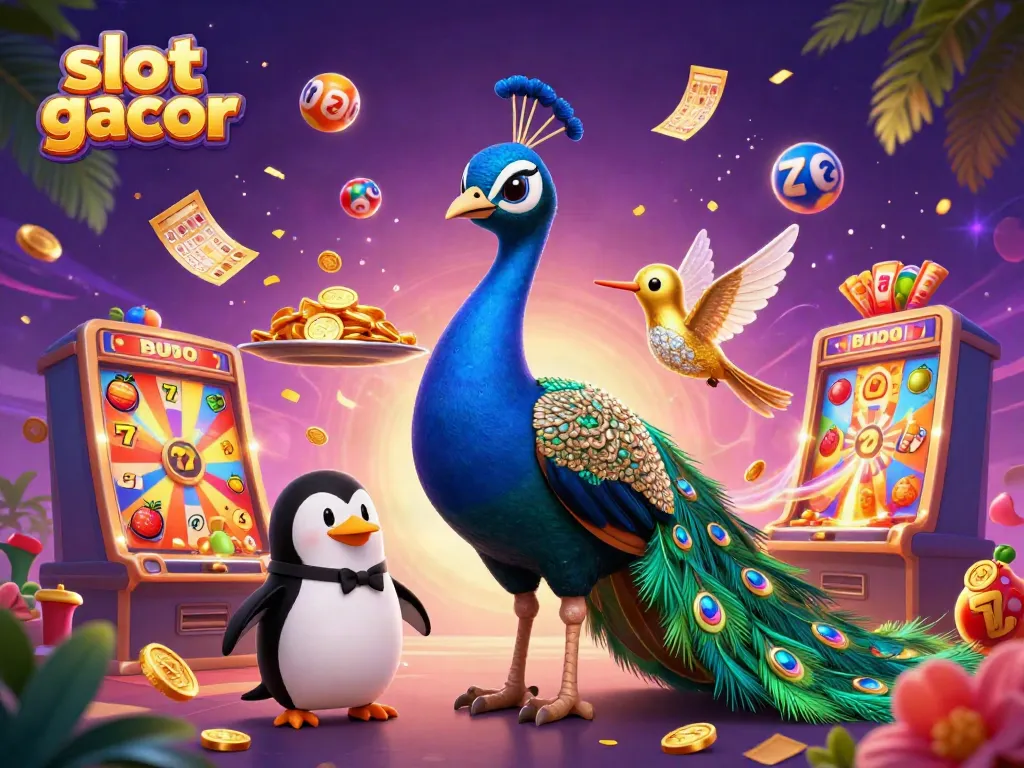 Experience the excitement of slot gacor with vibrant slot reels and dynamic gaming elements.