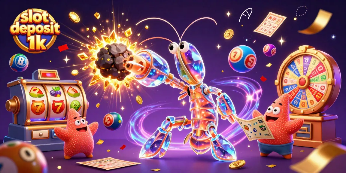 Slot deposit 1k dengan permainan mengasyikkan meriah dan koin berkilauan, ideal untuk pemain slot.