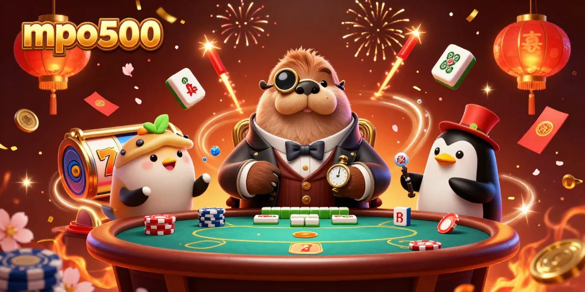 MPO500 captures a high-stakes underwater poker scene with whimsical characters engaged in a game.