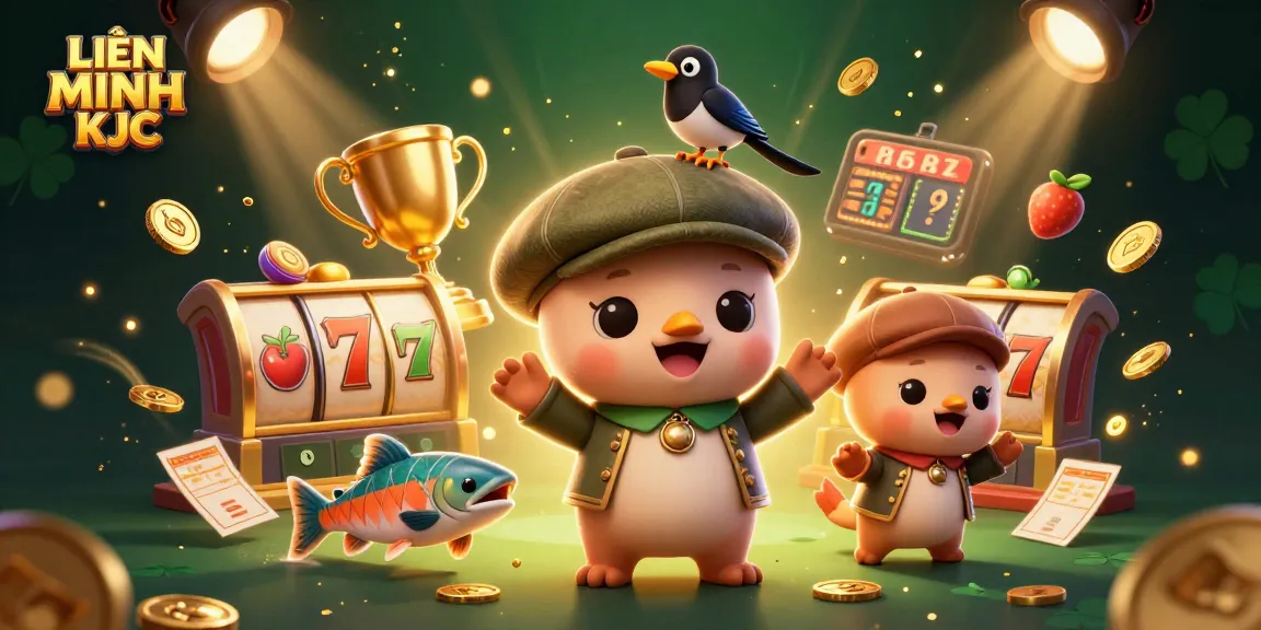 Experience thrilling moments at LIÊN MINH KJC with playful characters and exciting slot game action