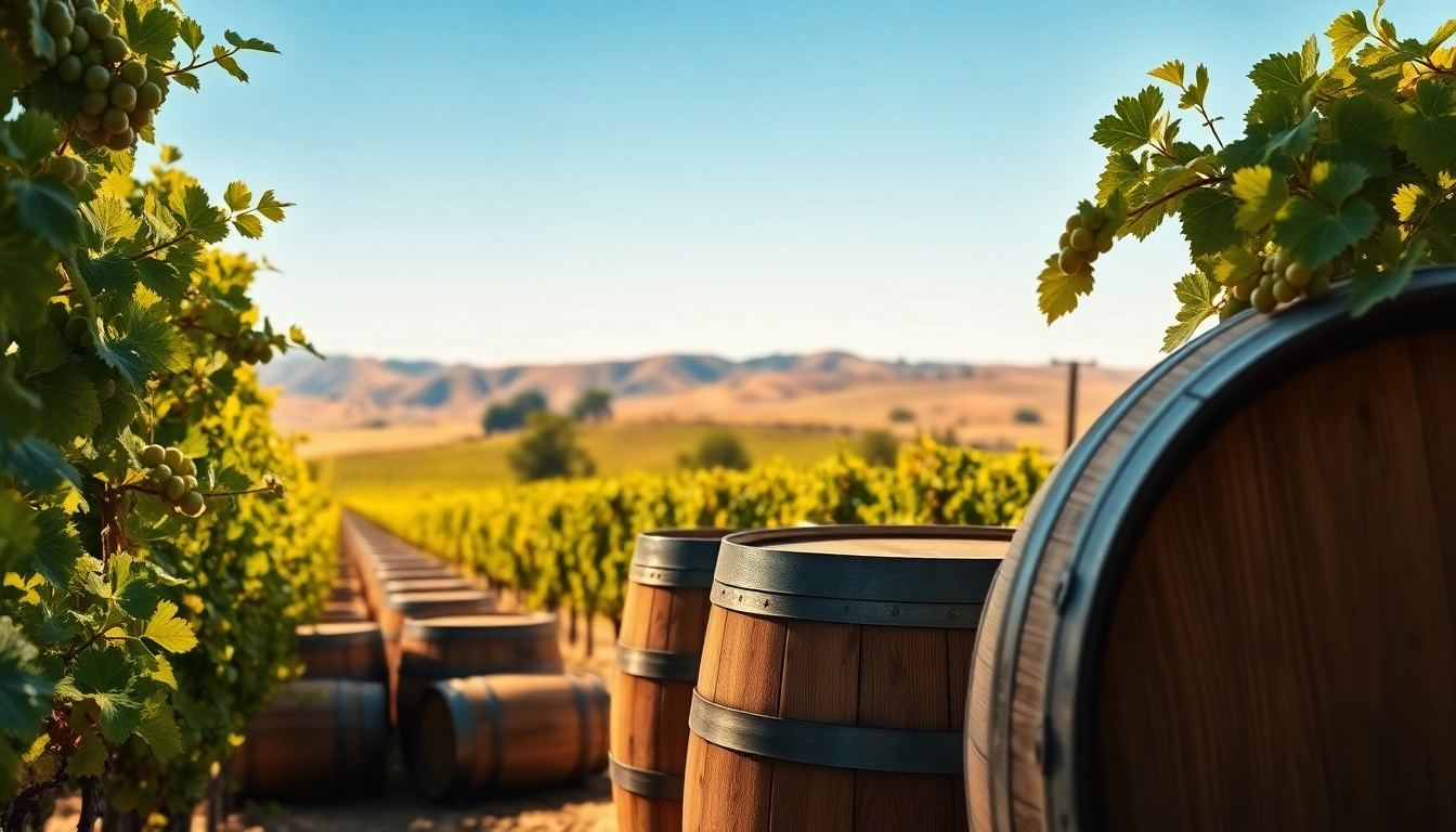 Enjoying bulk wine Clarksburg California amidst beautiful vineyards and rustic barrels.
