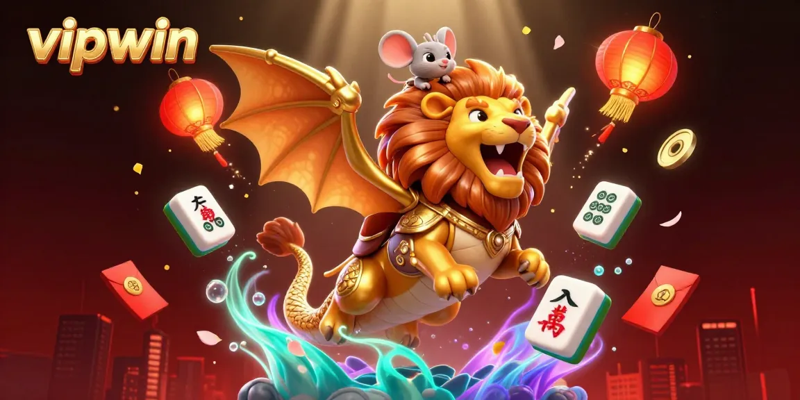 Experience thrilling gameplay at vipwin with a vibrant 3D casino scene filled with exciting elements.