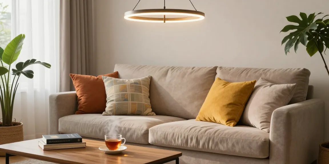 Lustra living modernă suspendată în sufrageria elegantă, oferind un iluminat cald și decor contemporan.
