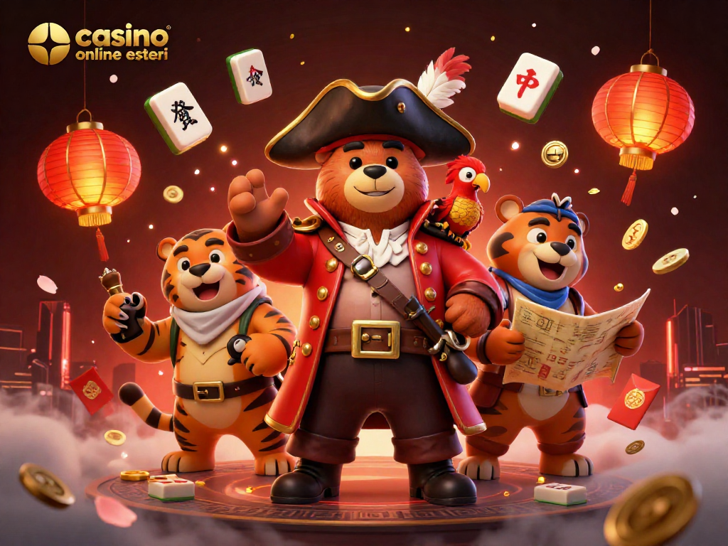 Scopri i migliori casino online esteri e le loro offerte con un'illustrazione vibrante e dettagliata.