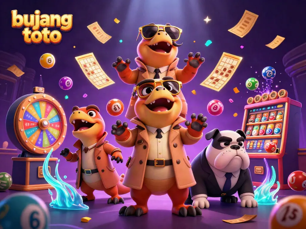 Experience the excitement of bujang toto with fun raptors trying to enter a VIP casino lounge.
