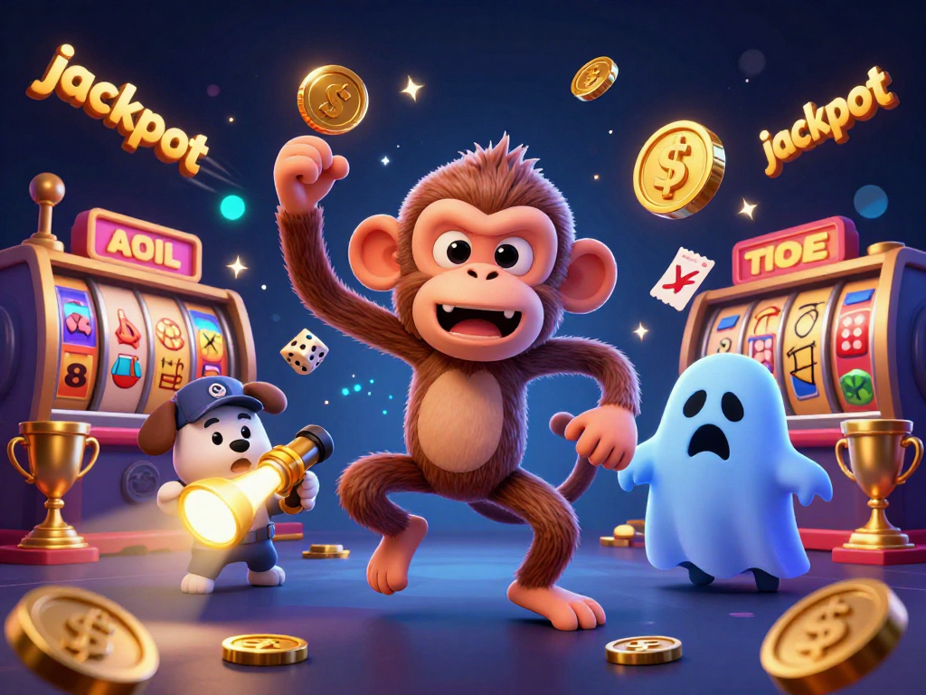 オンカジおすすめ スマホを扱うゲームが満載のカジノシーンを表現したイラスト。
