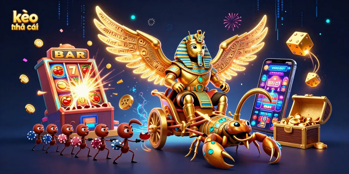 Experience the excitement of kèo nhà cái with a vibrant 3D casino scene featuring dynamic characters and game elements.