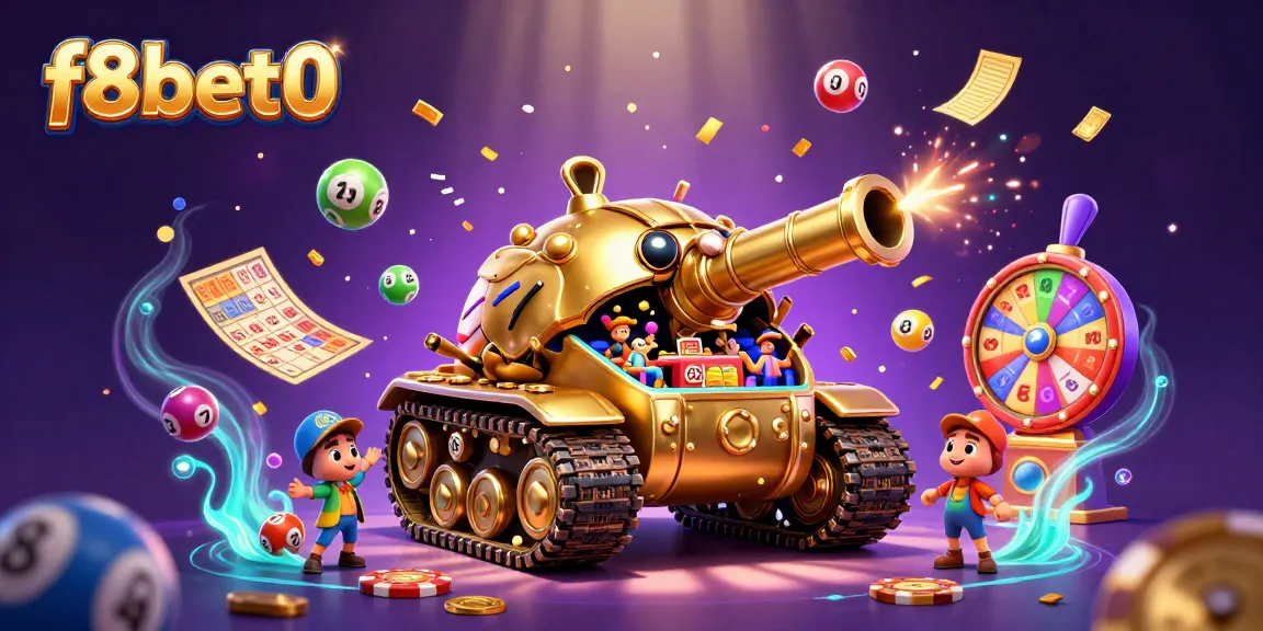 Experience thrilling games at f8bet0's lively digital casino scene with colorful lottery and gaming elements.
