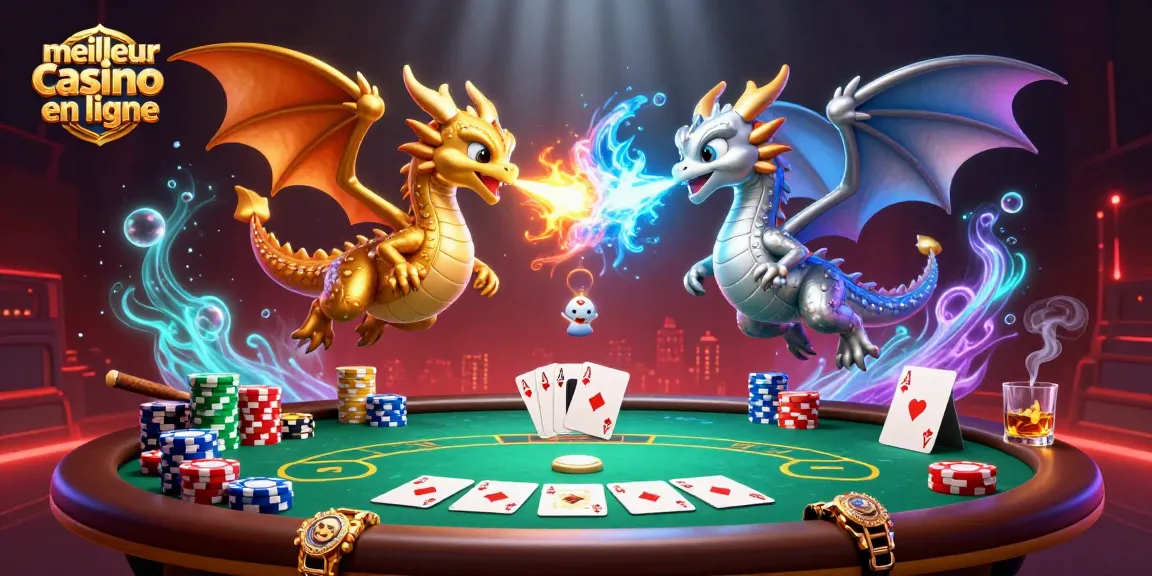 Profitez de jeux dynamiques au meilleur casino en ligne avec des dragons 3D et des éléments de poker.