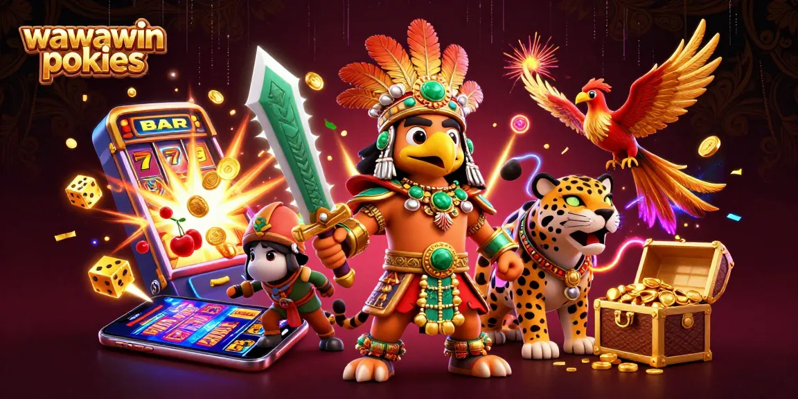 Experience thrilling wawawin pokies action with vibrant characters and jackpot excitement in a 3D illustration.