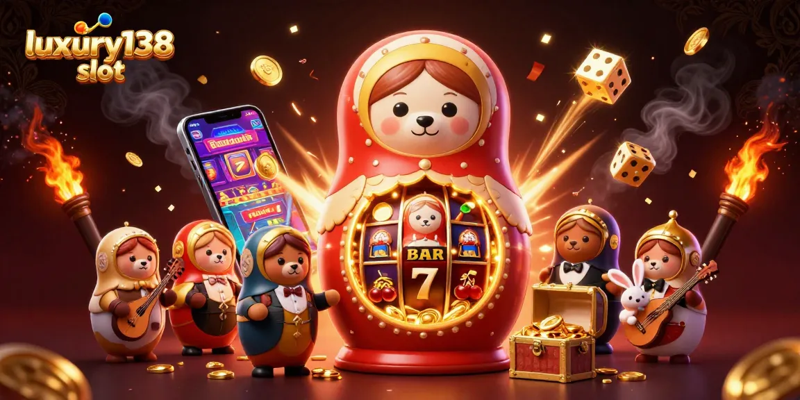 Jelajahi keseruan luxury138 slot dengan kartun beruang Matryoshka dan mesin slot 3D yang menakjubkan.