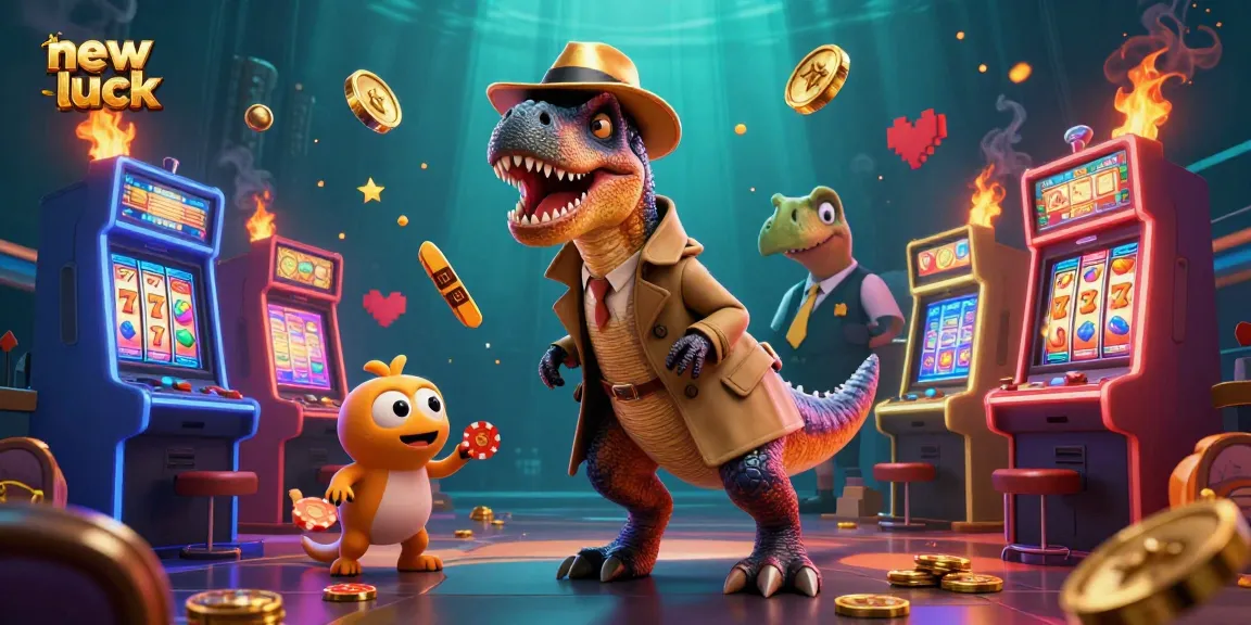 Spin to win at new pk luck with a velociraptor card counter and stegosaurus pit boss at the slots.