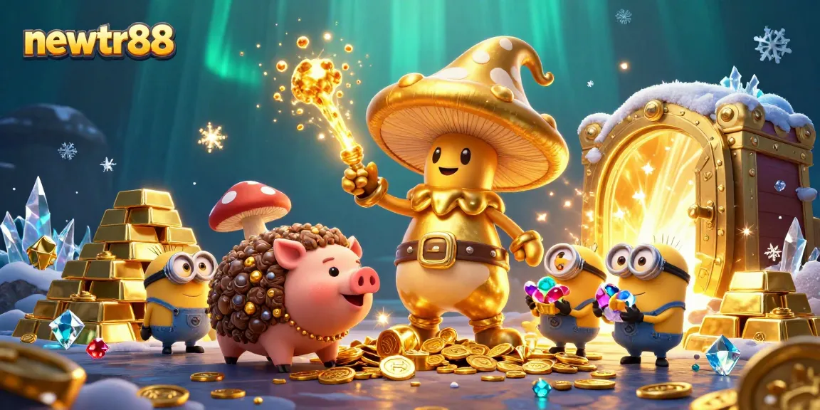 Experience magical riches with newtr88 in a vibrant underwater casino scene filled with treasures.