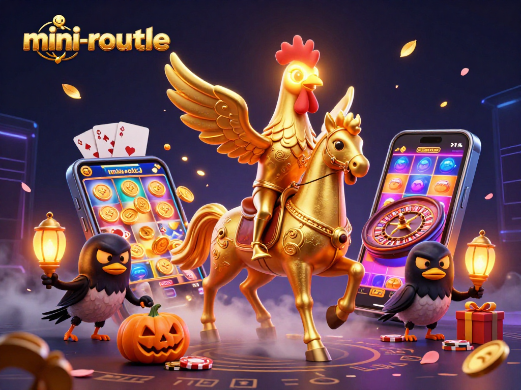 Experience the excitement of mini-roulette in a vibrant midnight casino scene filled with winnings!