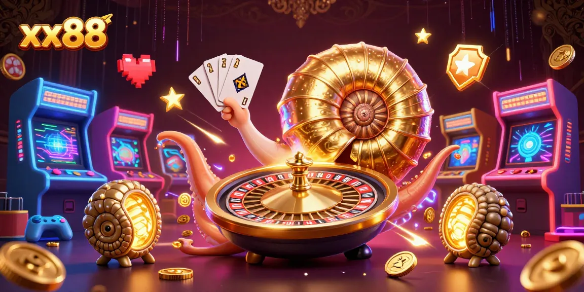 Experience thrilling gameplay at xx88 casino featuring a nautilus roulette wheel and glowing game elements.