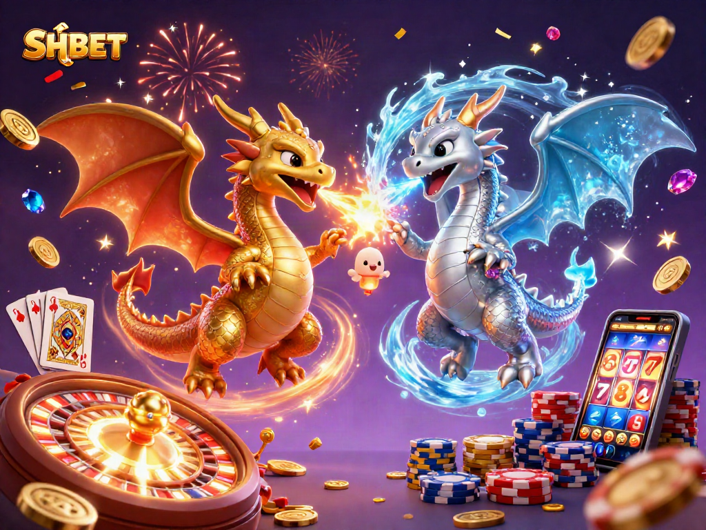 Experience the thrilling action of SHBET with dynamic dragons and casino excitement.