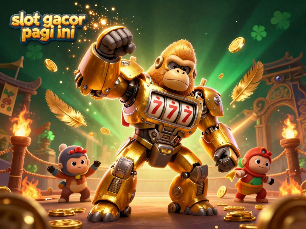 Experience action in slot gacor pagi ini with vibrant characters and dynamic casino elements exploding with excitement.