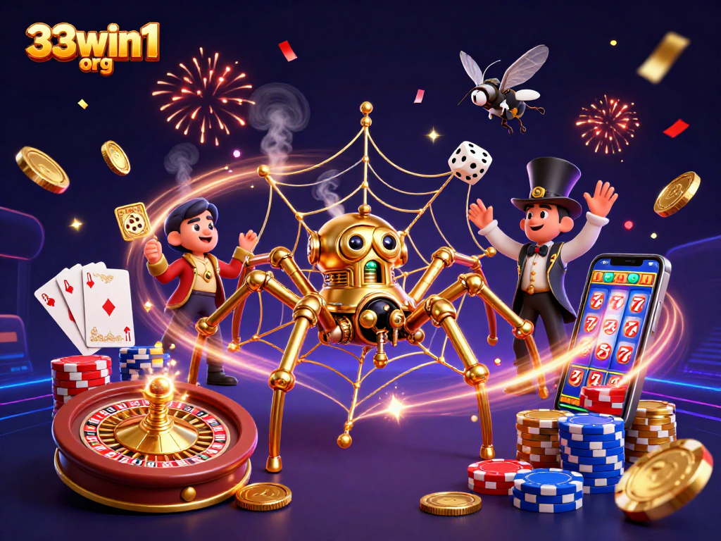 Experience the thrill of 33win1 org with a lively casino scene showcasing fortune and fun.