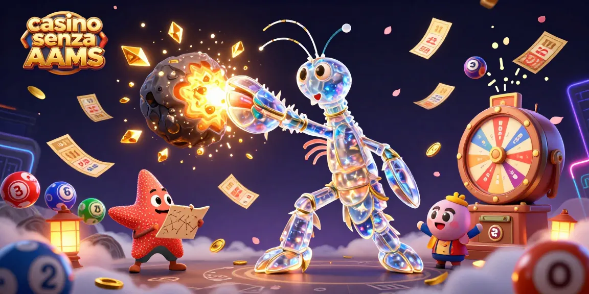 Scopri l'emozione dei giochi nei casino senza AAMS con un'opera d'arte 3D vibrante e dinamica.