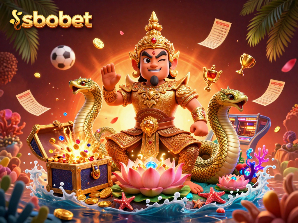 SBOBET offers an exciting experience for sports bettors with vibrant imagery of dynamic betting activities.