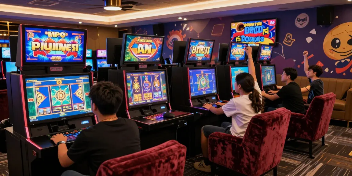 Players enjoying a thrilling slot MPO experience in a vibrant gaming lounge.