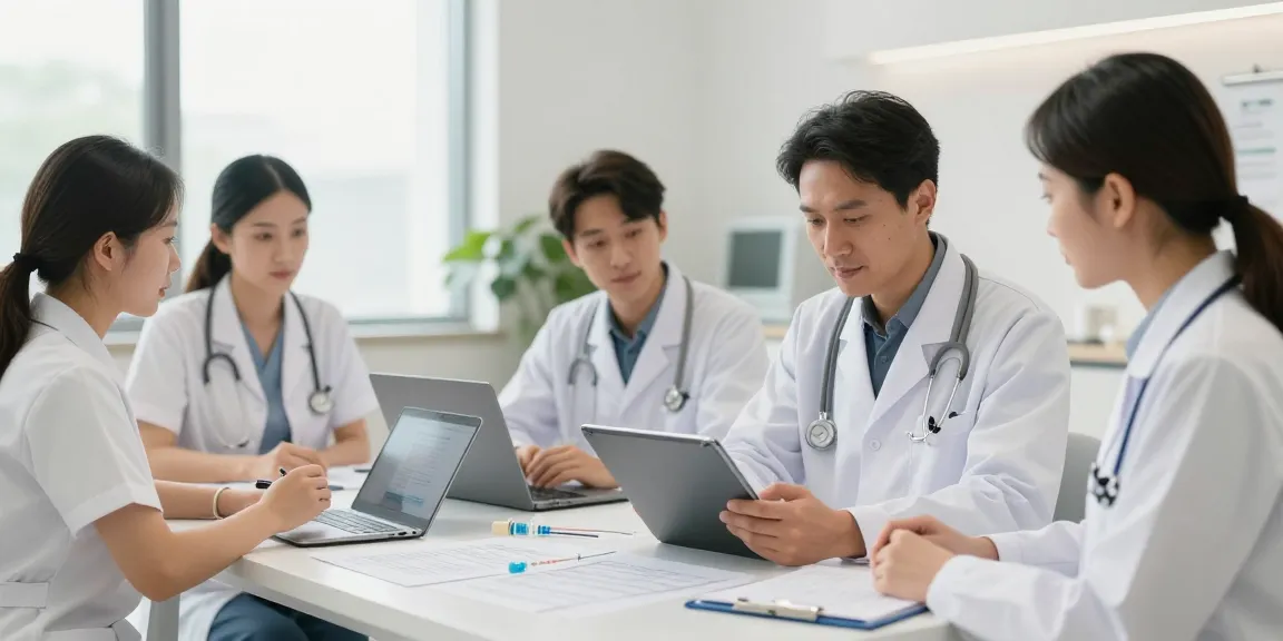 Vetted tesamorelin sources showcased in a modern healthcare team setting with medical professionals collaborating.