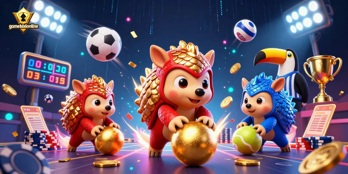 Experience thrilling gamebaiionline action with rival pangolins competing in a high-stakes betting scene.