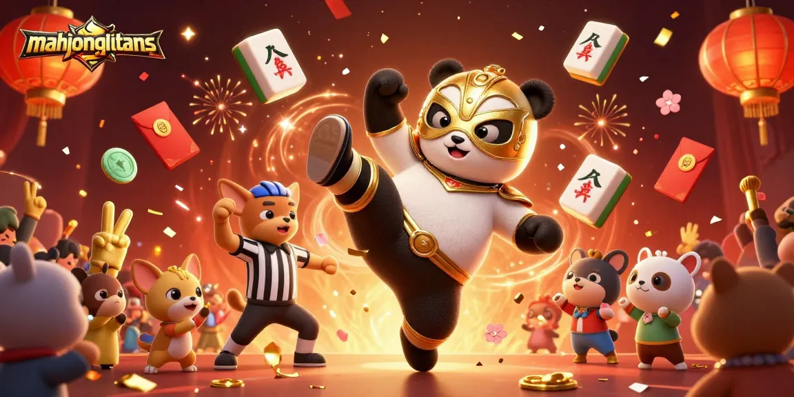 Experience the excitement with mahjongtitans tiles and a thrilling wrestle event featuring adorable animal characters.