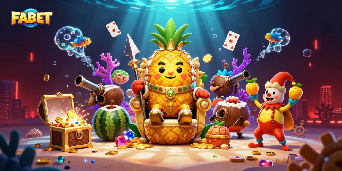 FABET creates immersive casino experiences with golden pineapple king and vibrant game elements