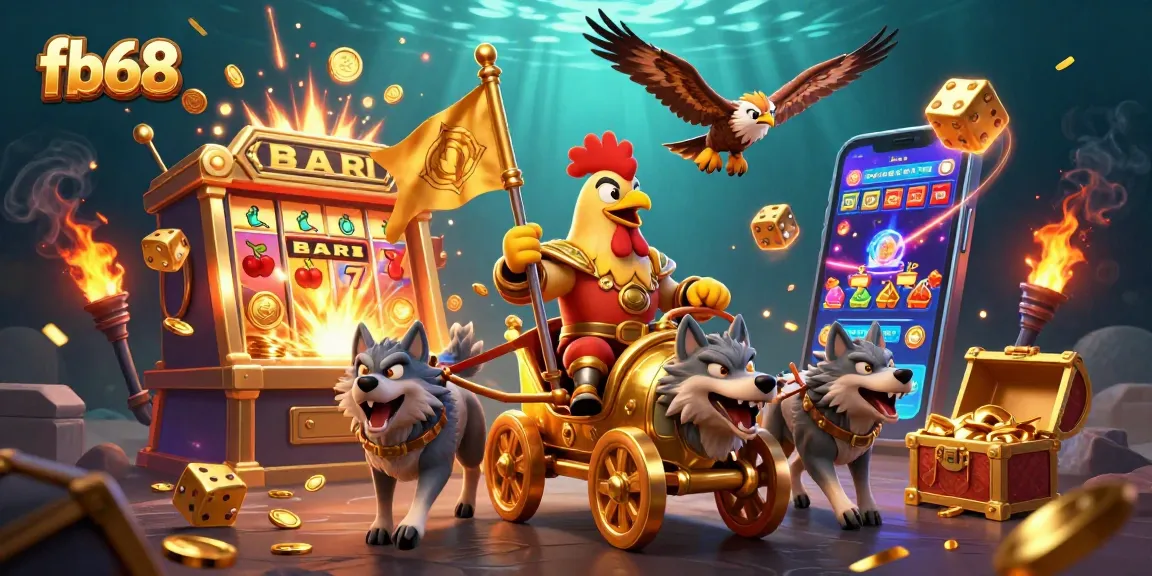 Experience exhilarating jackpots at fb68 with vibrant 3D casino elements bursting with excitement.