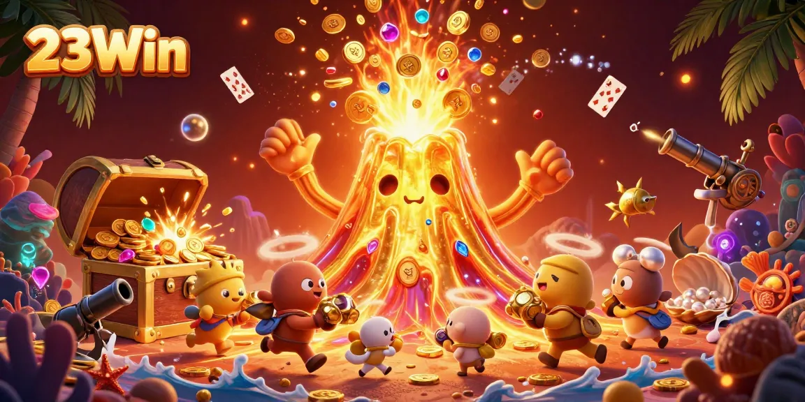 Experience thrilling wins at 23Win with 3D characters and treasure-filled scenes.