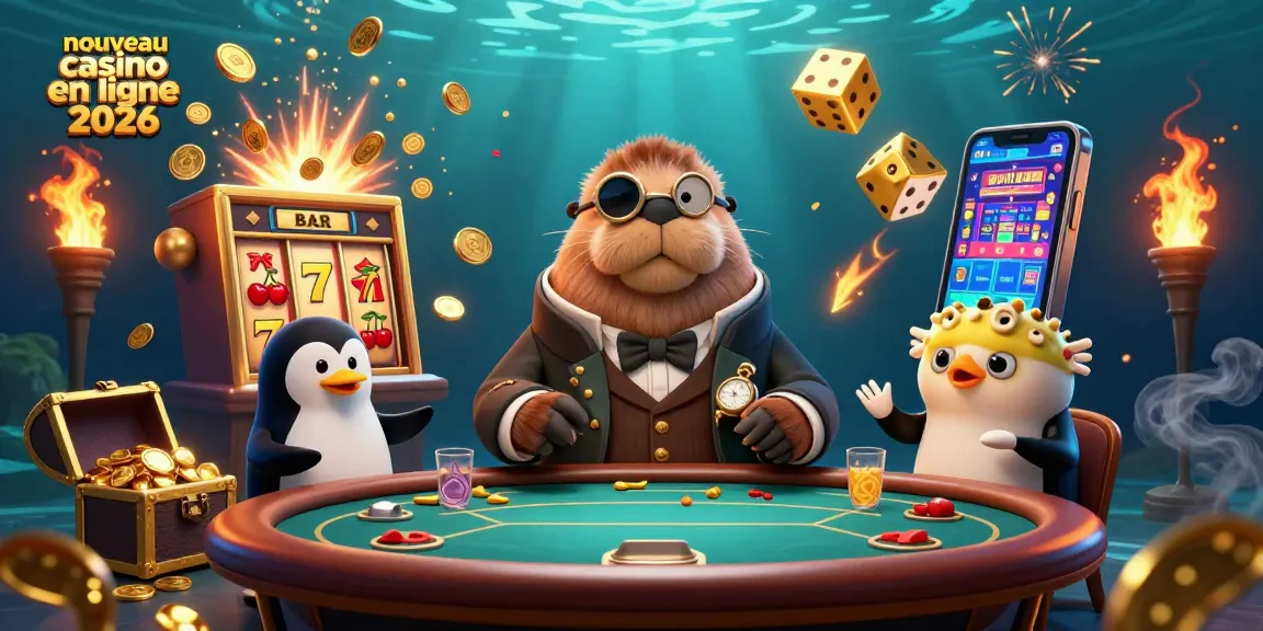 Découvrez le nouveau casino en ligne 2026 avec un phoque au poker à une table sous-marine.