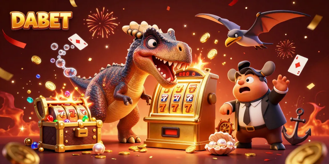 DABET players hit jackpots while a casino manager reacts, capturing the thrill of gaming.
