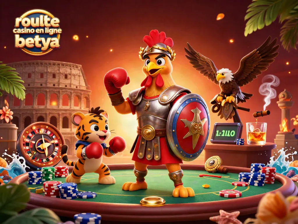 Experience the excitement of roulette casino en ligne betya with dynamic gaming elements in vibrant 3D art.