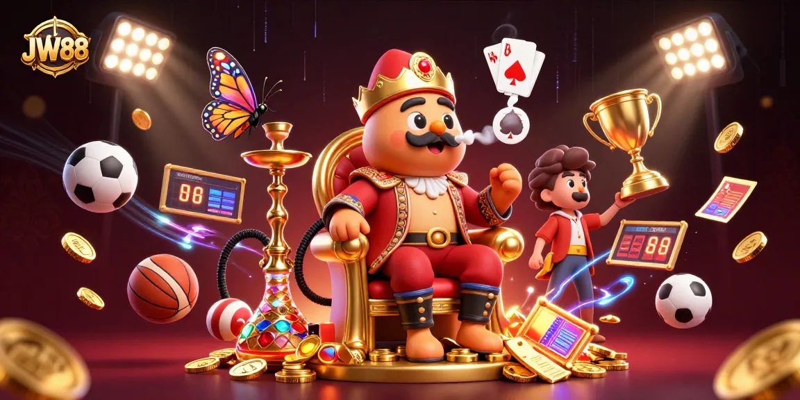 Engage with JW88's exciting environment featuring vibrant characters and a dynamic casino atmosphere.
