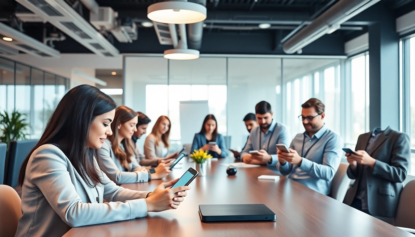 Explore the best business mobile providers UK in a professional office setting.